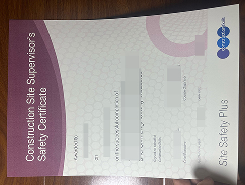 Construction Site Supervisor's Safety Certificate replacement