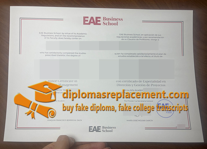 EAE Business School diploma