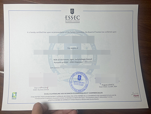 ESSEC Business School diploma replacement