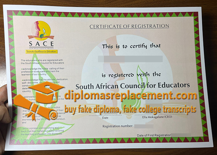 SACE Certificate