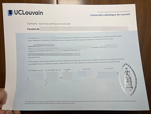 UCLouvain diploma replacement