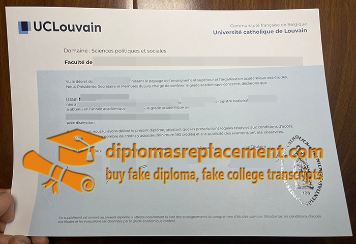 UCLouvain diploma