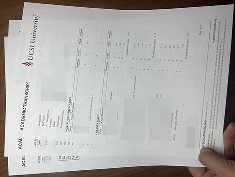 UCSI University academic transcript replacement