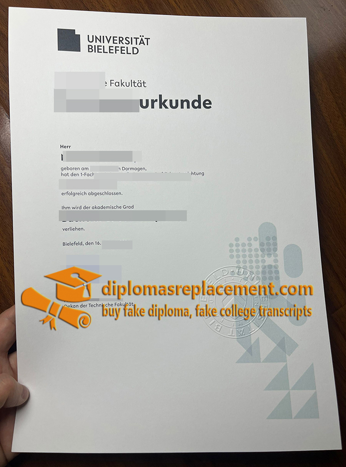 Universität Bielefeld Urkunde