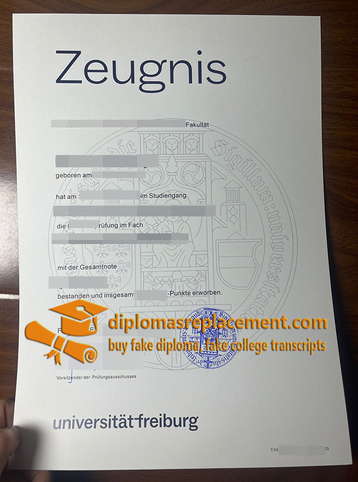 Universität Freiburg Zeugnis