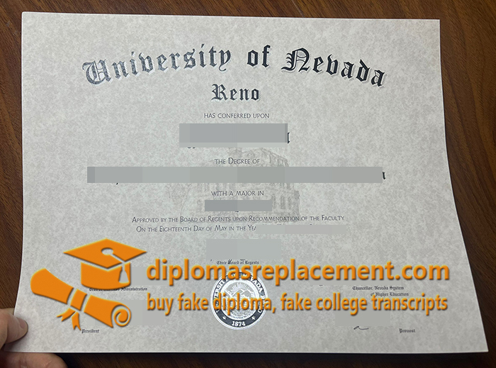 University of Nevada Reno diploma