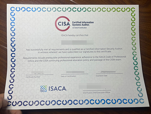 fake CISA Certificate-1