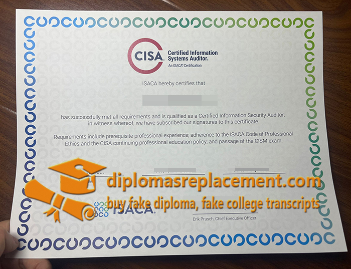 fake CISA Certificate