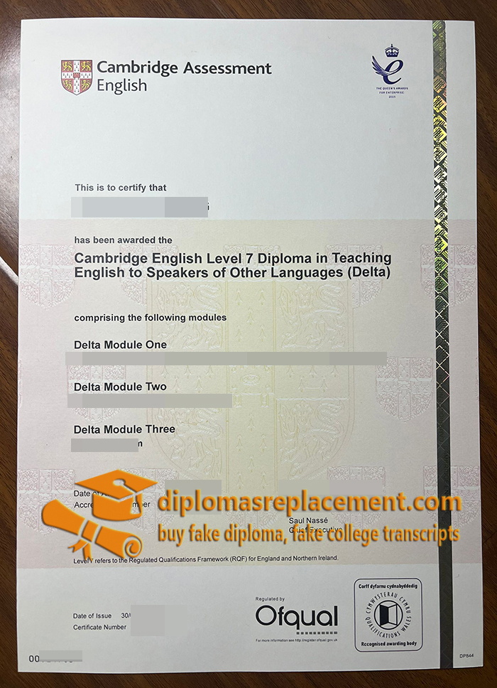 Cambridge DELTA Certificate
