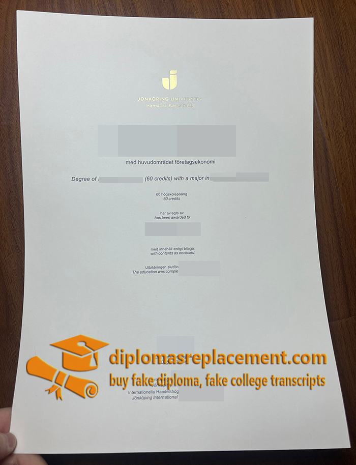Jönköping University diploma