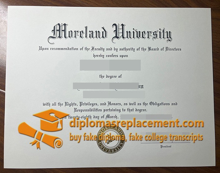 Moreland University degree
