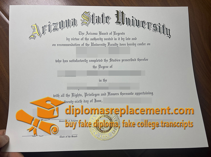 Arizona State University diploma
