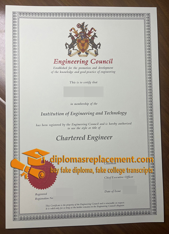 Chartered Engineer Certificate