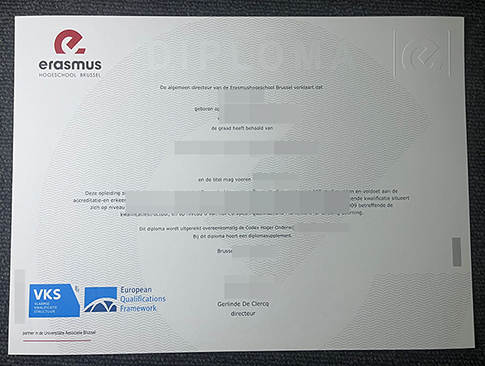 Erasmus Hogeschool Brussel diploma-1
