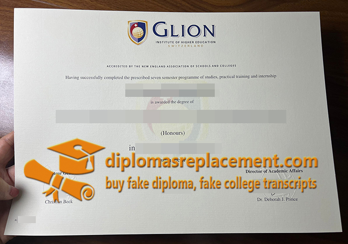 Glion Institute of Higher Education diploma