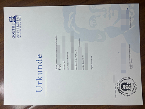 Goethe University Frankfurt Urkunde-1