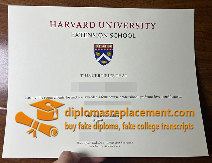 Harvard University Extension School diploma