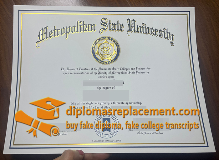 Metropolitan State University diploma