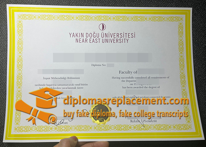 Near East University diploma