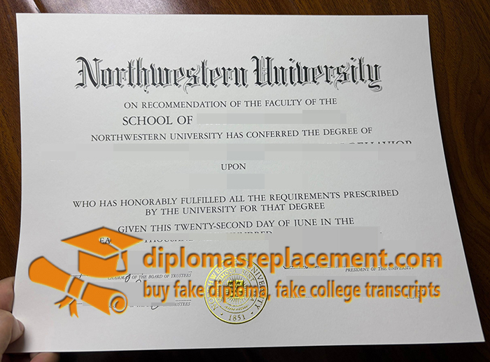 Northwestern University diploma