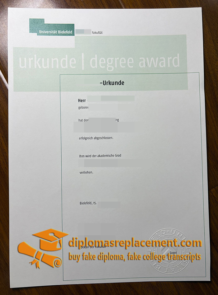 Universität Bielefeld degree