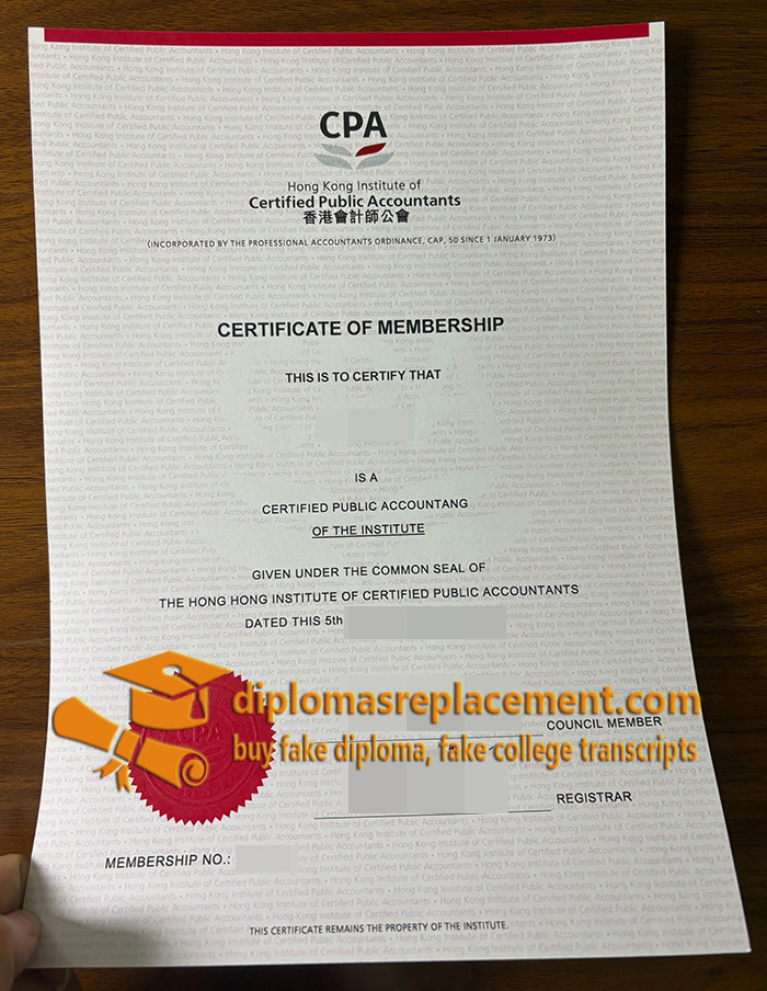 HKICPA Certificate