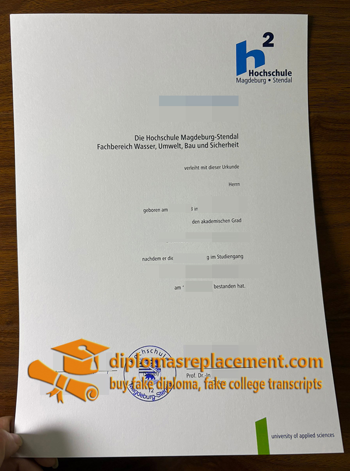 Hochschule Magdeburg-Stendal Urkunde