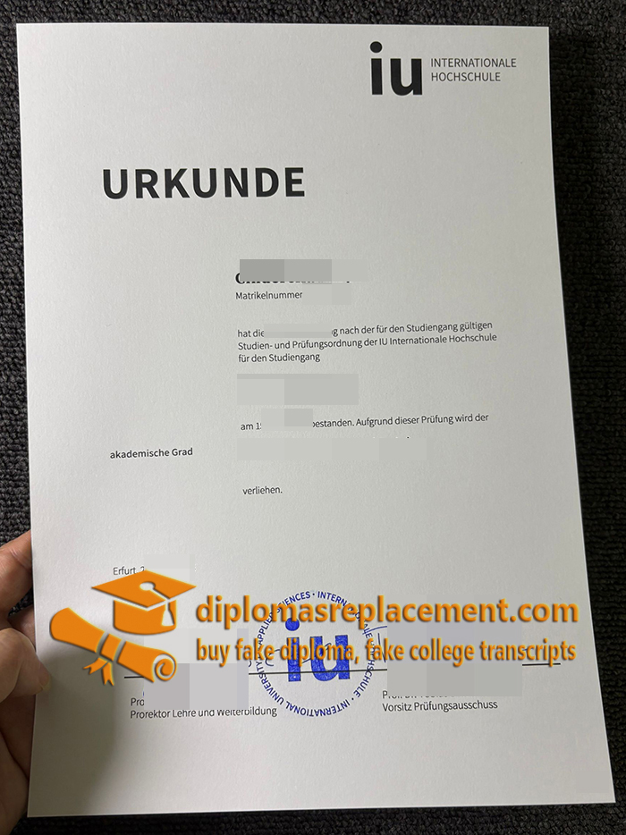 IU Urkunde