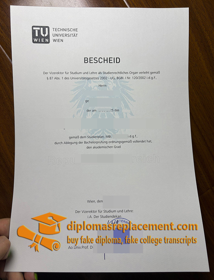 TU Wien Bescheid