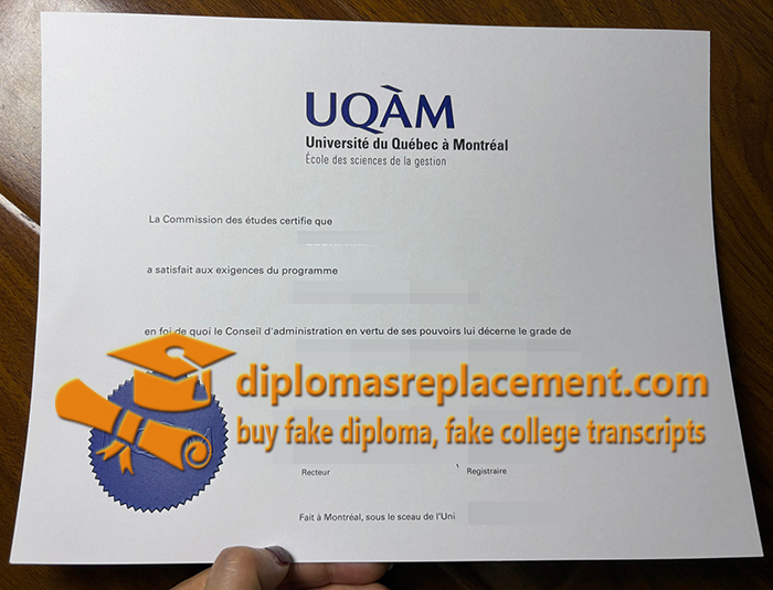 UQAM diploma