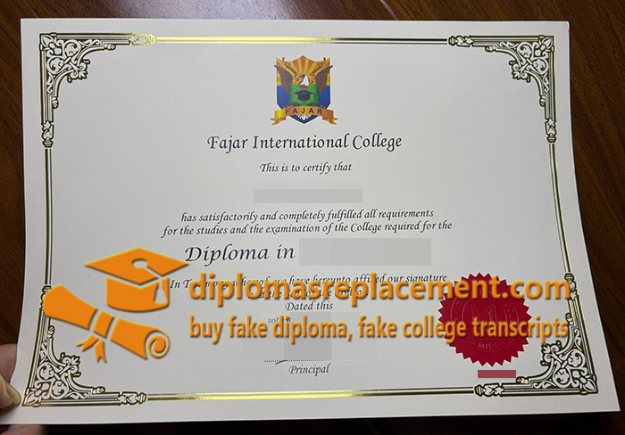 Fajar International College diploma