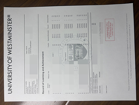 University of Westminster transcript-1