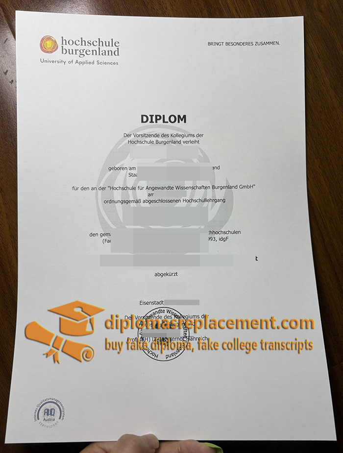 hochschule Burgenland diploma