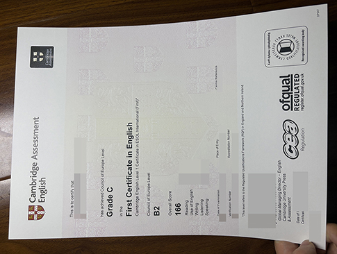 Cambridge B2 Certificate replacement