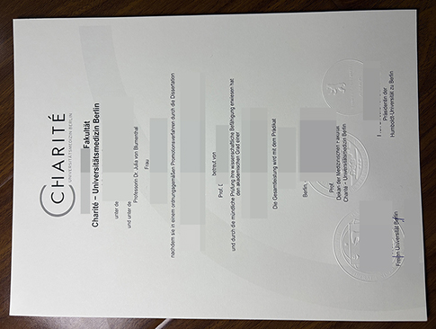 Charité Urkunde replacement