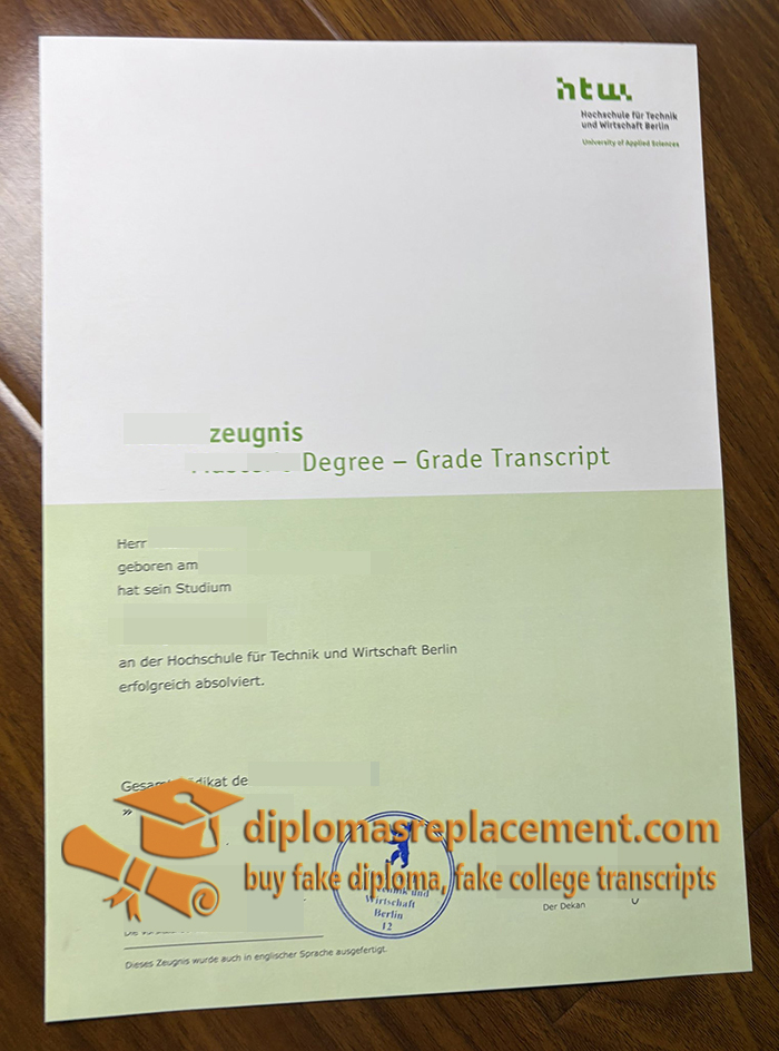 HTW Berlin Zeugnis