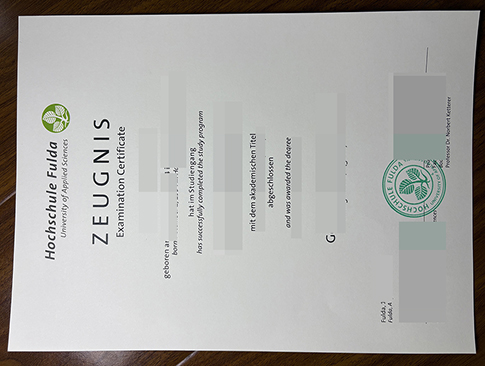 Hochschule Fulda Zeugnis replacement
