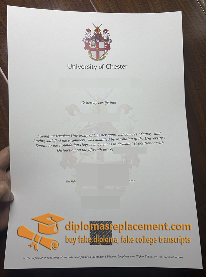 University of Chester degree