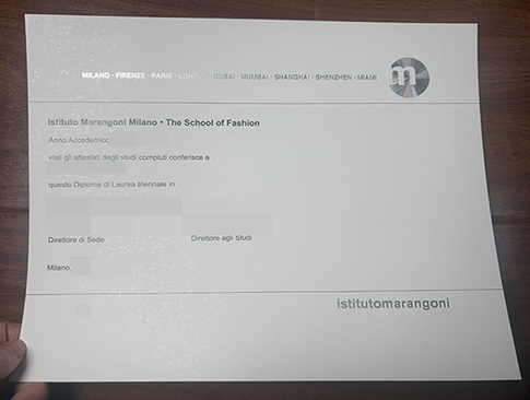 Istituto Marangoni Milano diploma-1