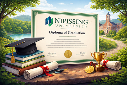 Nipissing University Diploma Promotional Illustration