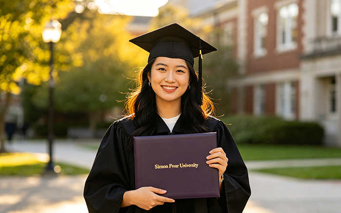 Simon Fraser University Diploma Graduation Portrait