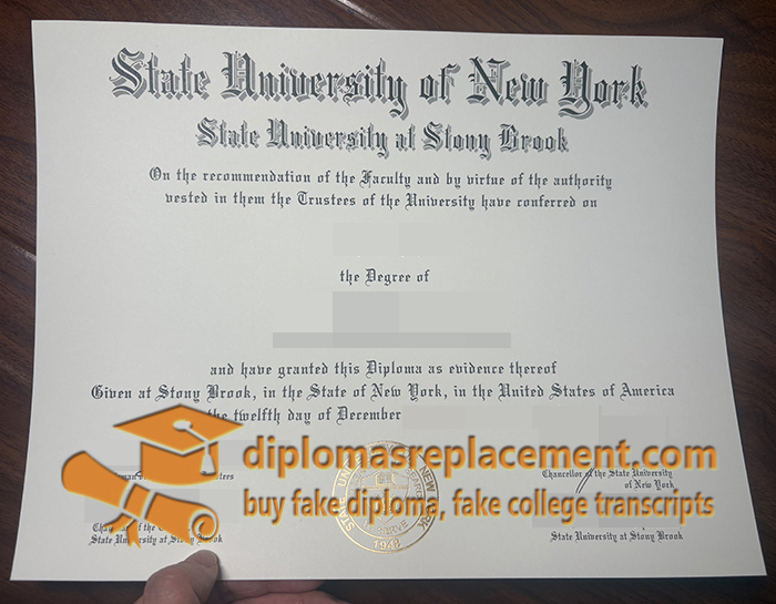 Stony Brook University diploma