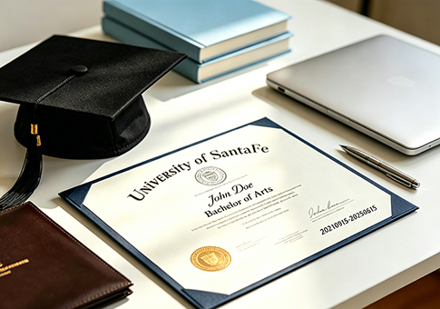 Verifiable diplomas from the University of SantaFe