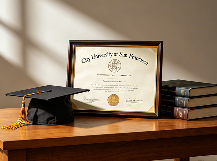 Verifiable City University of San Francisco Diploma