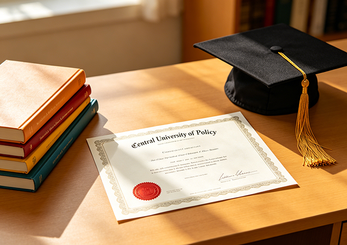 Verifiable diplomas from Central University of Policy