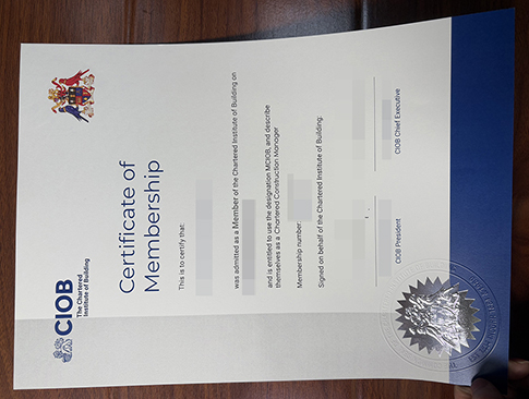 CIOB Certificate of Membership replacement