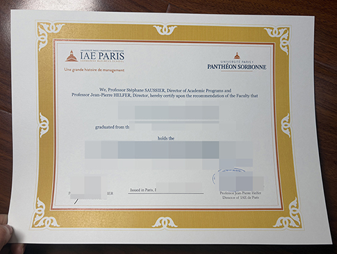 IAE Paris Sorbonne Business School diploma-1