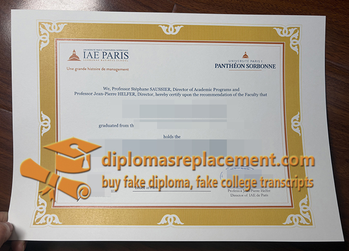 IAE Paris Sorbonne Business School diploma