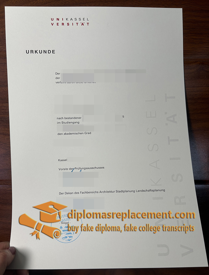 Universität Kassel Masterurkunde