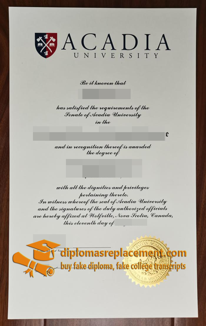 Acadia University degree